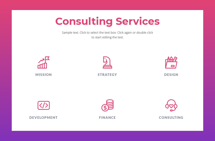 Consulting services for businesses Website Builder Software